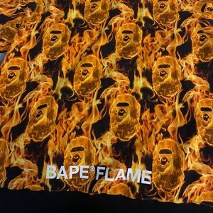 Bape Flame Wide Fullzip Hoodie